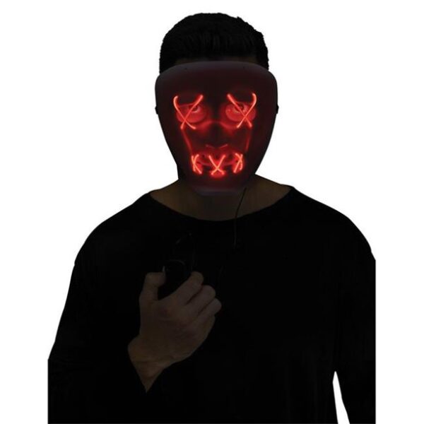 Red LED Light Up Mask