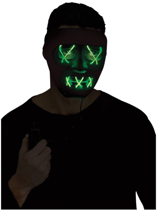 Green LED Light Up Mask