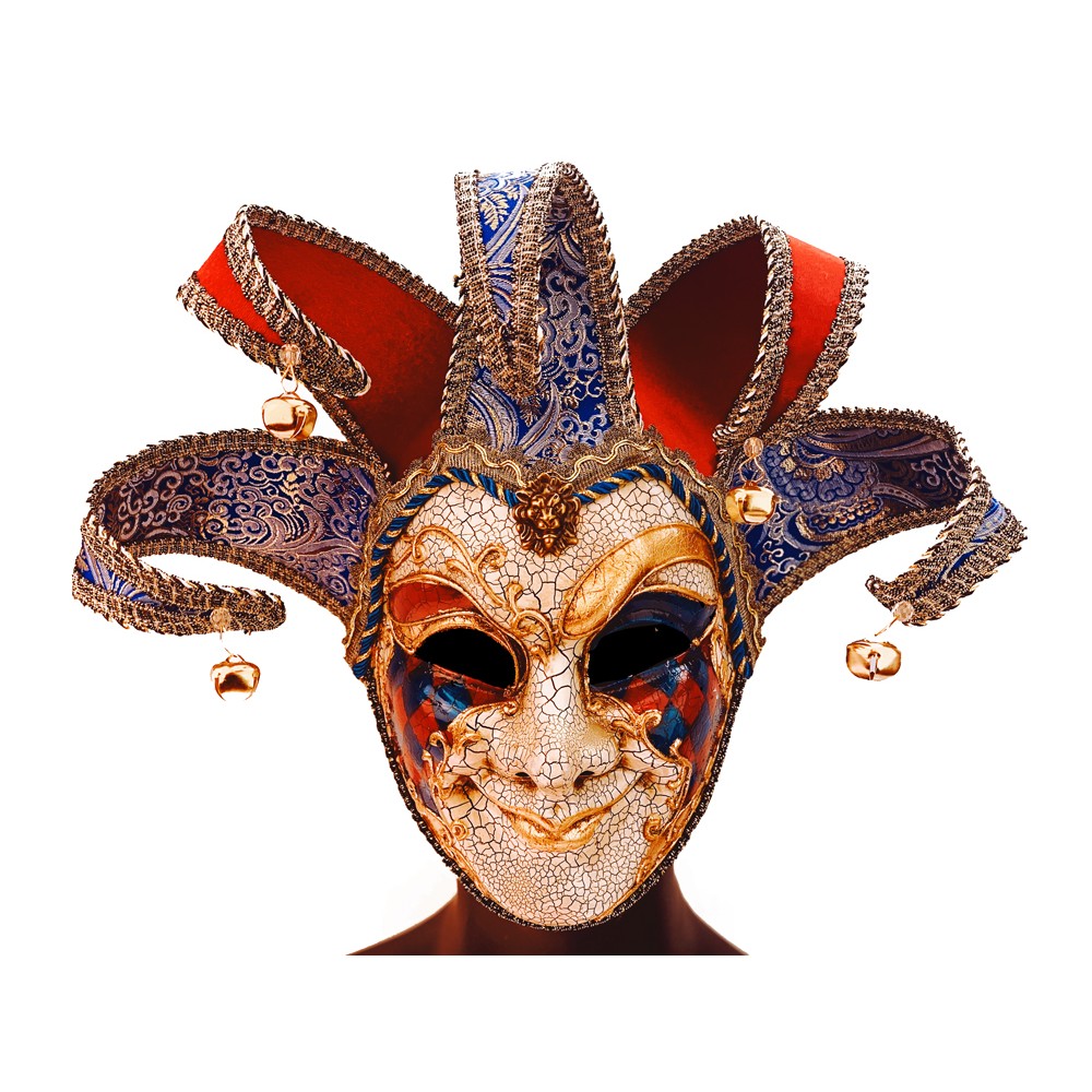 Venetian Jester Mask Red /Blue