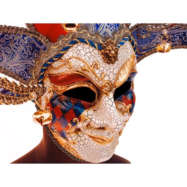 Venetian Jester Mask Red /Blue