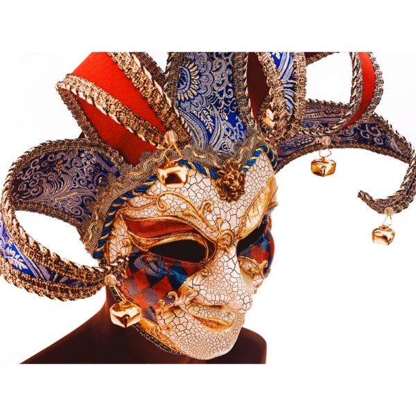 Venetian Jester Mask Red /Blue