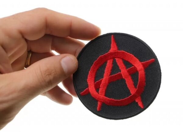 Anarchy Round Novelty Iron On Patch