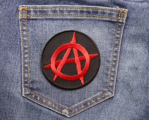 Anarchy Round Novelty Iron On Patch