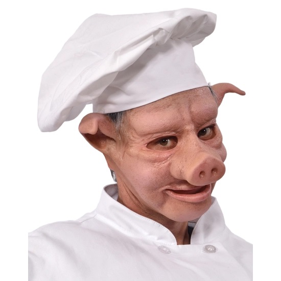 BBQ Chef Pig Latex Mask
