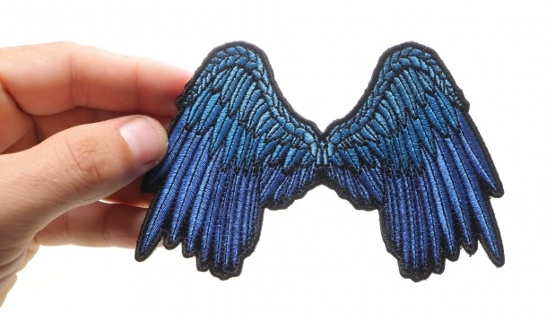 Beautiful Angel Wings in Blue Patch