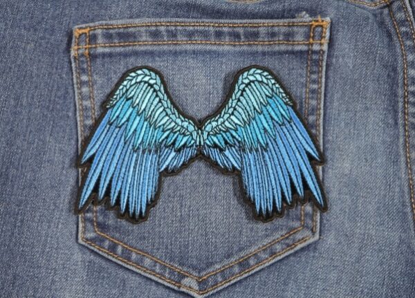 Beautiful Angel Wings in Blue Patch