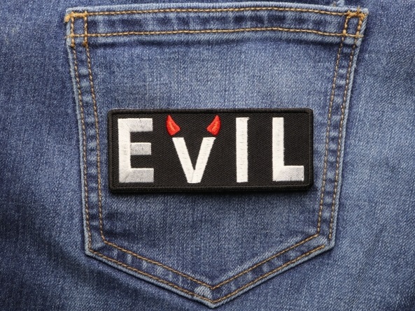 Evil Patch with Devil Horns