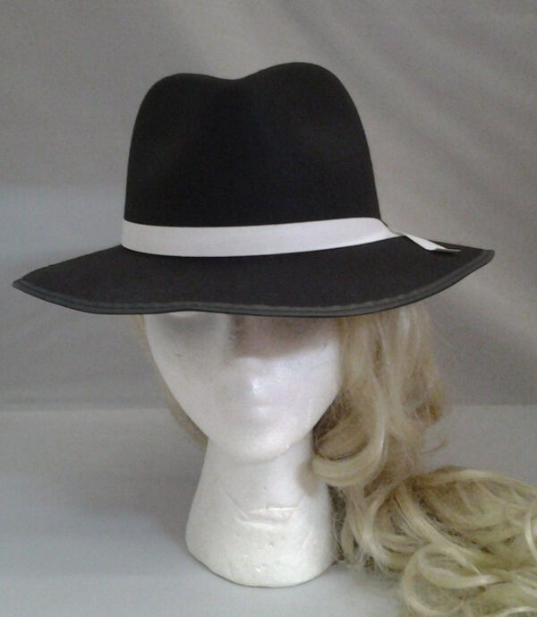 Gangster Hat with White Hatband