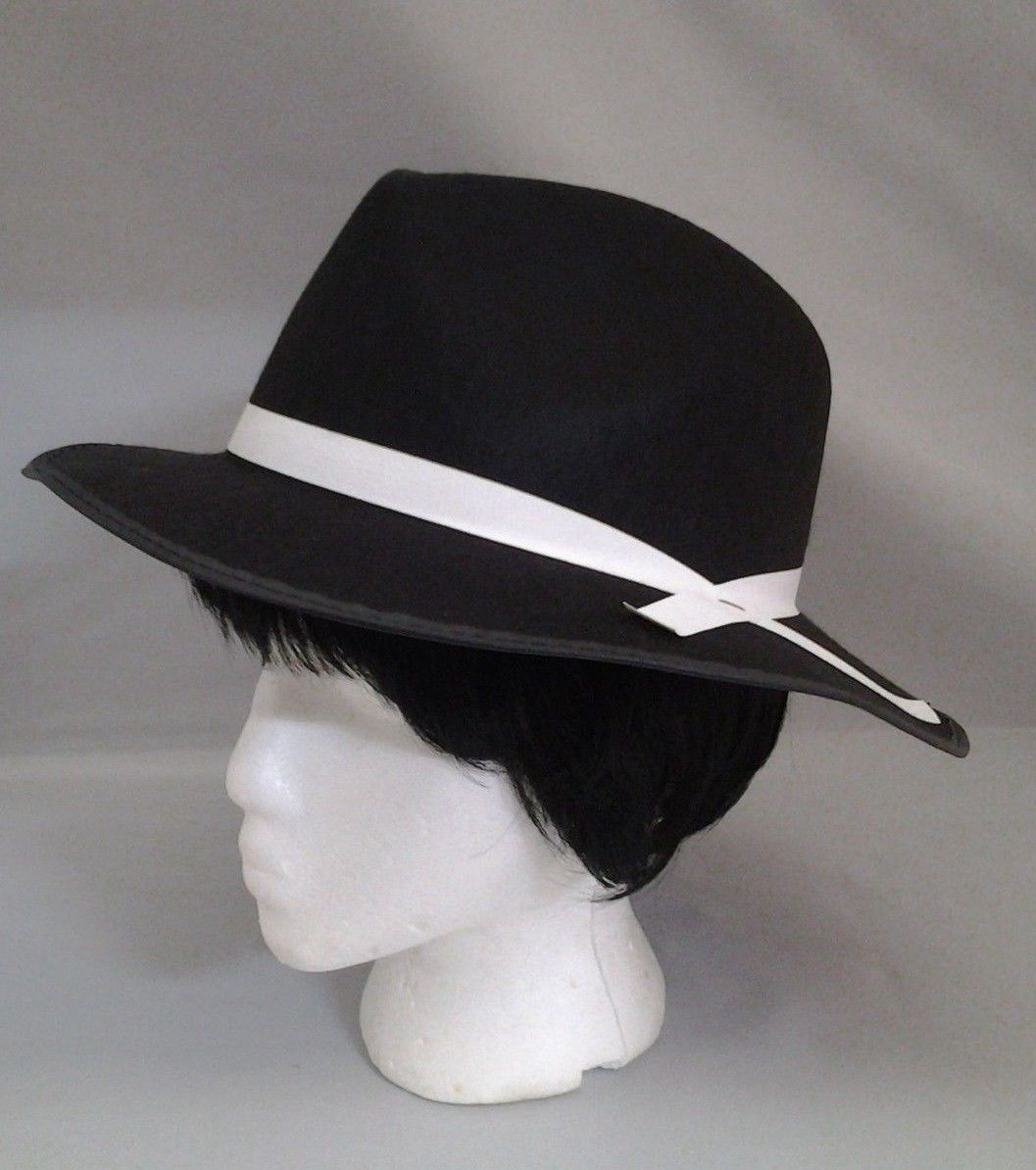 Gangster Hat with White Hatband