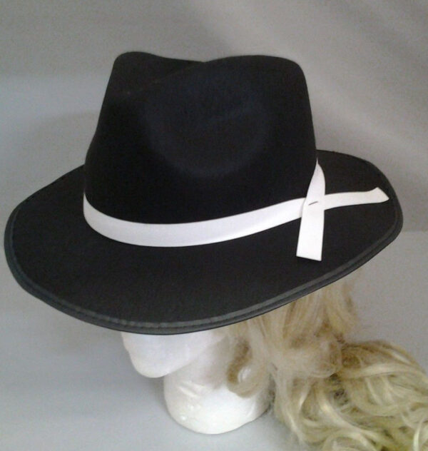 Gangster Hat with White Hatband