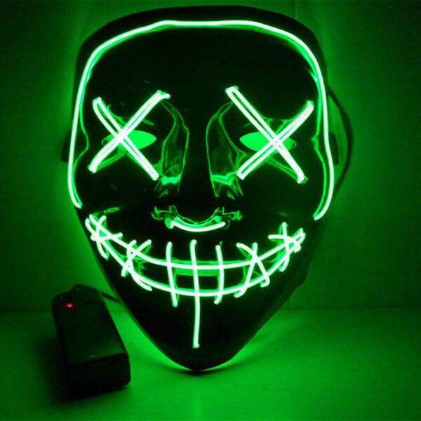LED Anonymous Mask Green