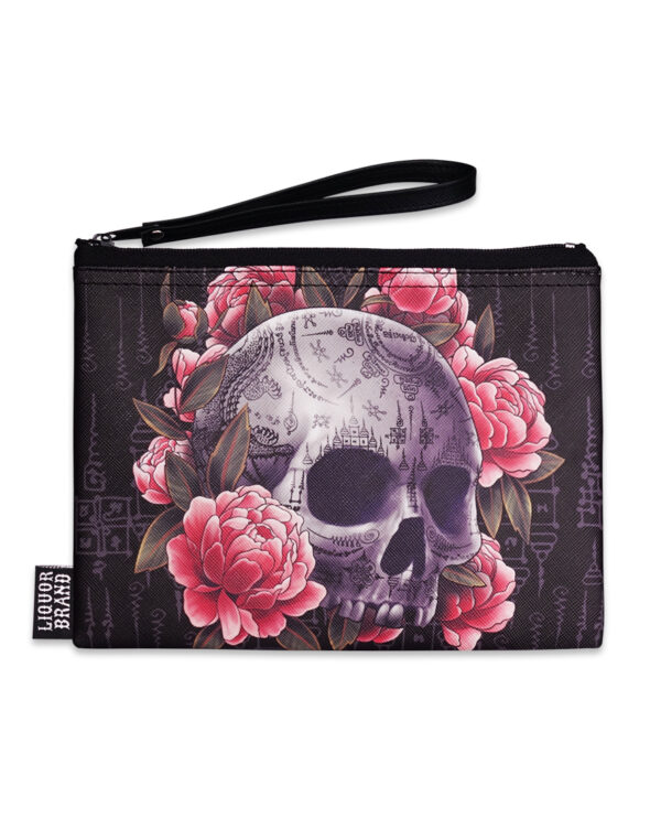 Sak Yant Skull & Roses Pouch and Coin Purse Combo