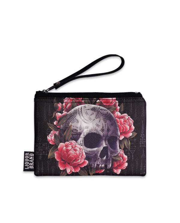 Sak Yant Skull & Roses Pouch and Coin Purse Combo