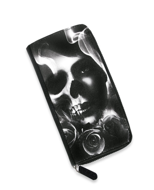 Half Life Skull Roses Clutch Wallet