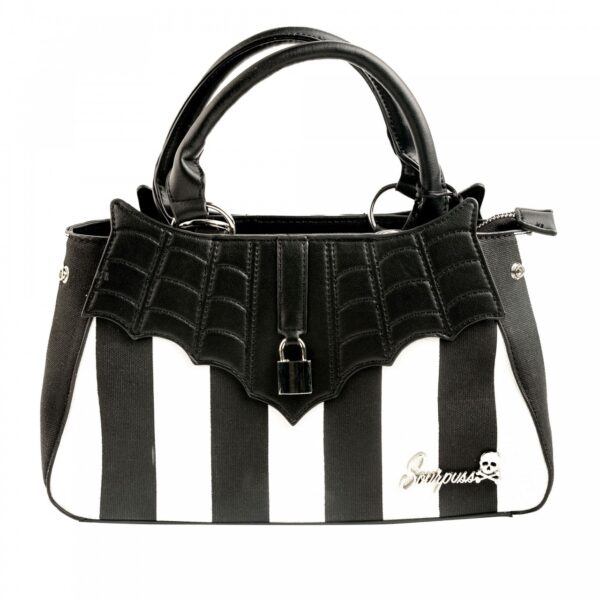 Locked Out Purse Black and White Stripes