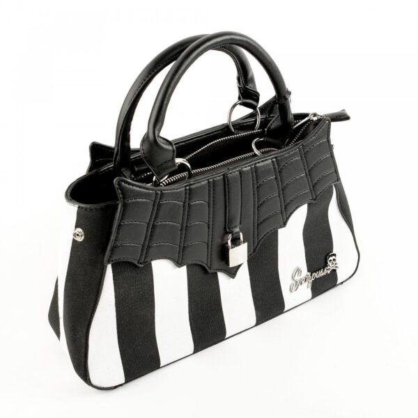 Locked Out Purse Black and White Stripes