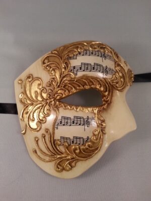 Phantom Of The Opera Men's Masquerade Mask - Gold