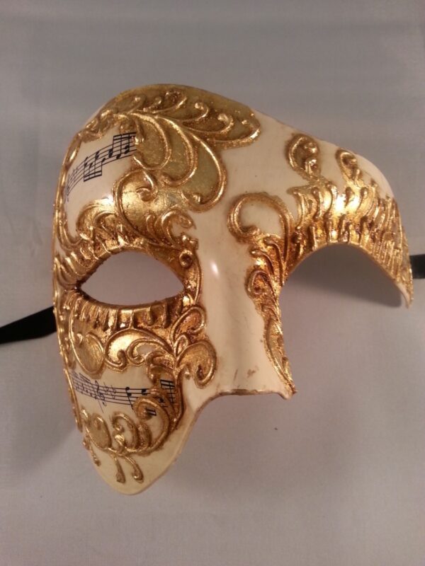 Phantom Of The Opera Deluxe Mask - Gold