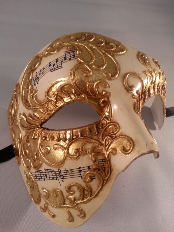 Phantom Of The Opera Deluxe Mask - Gold