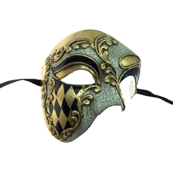 Phantom Of the Opera Deluxe Mask Gold