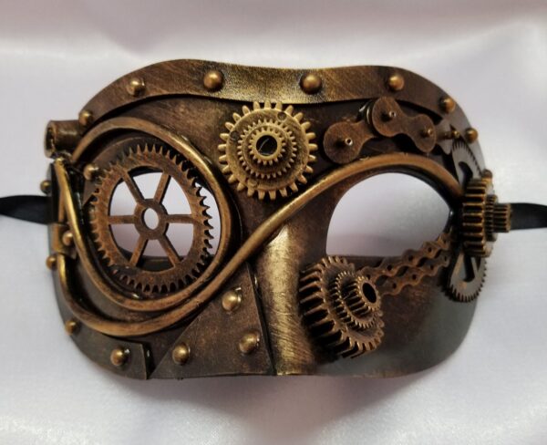 Steampunk Half Mask - Gold