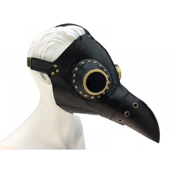 Plague Dr. Black Leather with Goggles Mask