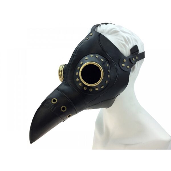 Plague Dr. Black Leather with Goggles Mask