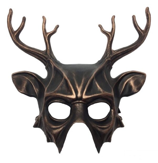 Men's Deluxe Stag Masquerade Mask - Copper