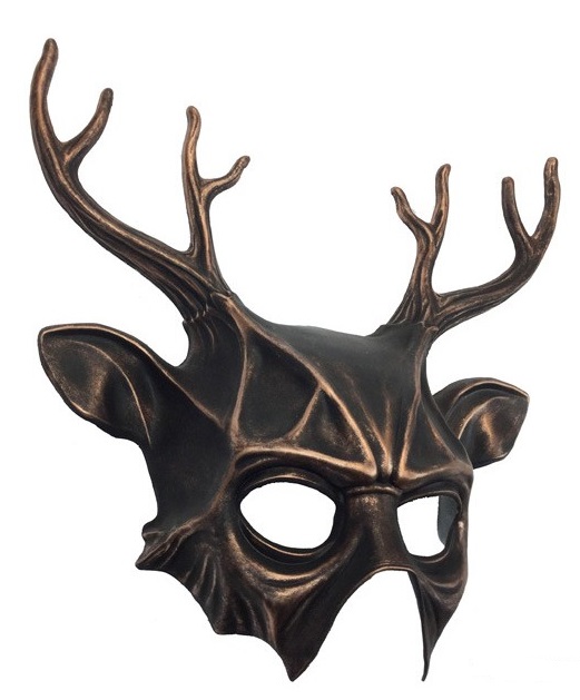 Men's Deluxe Stag Masquerade Mask - Copper