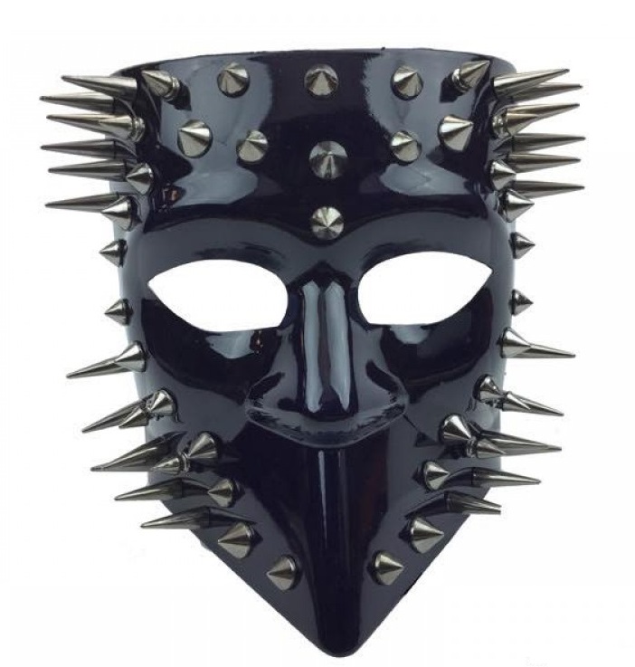 Black Spike Full Face Mask