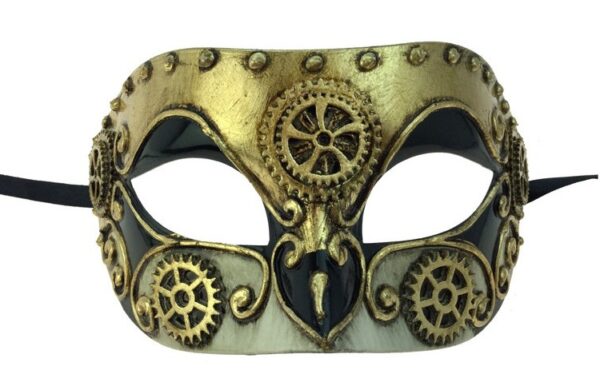 Venetian Style Steampunk Mask - Gold