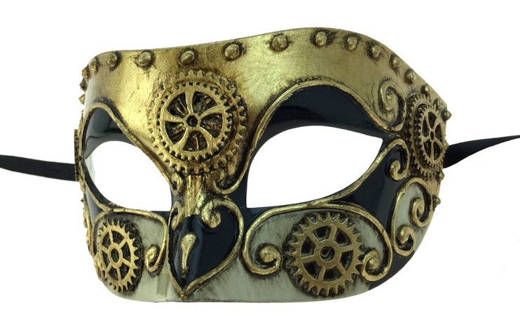 Venetian Style Steampunk Mask - Gold