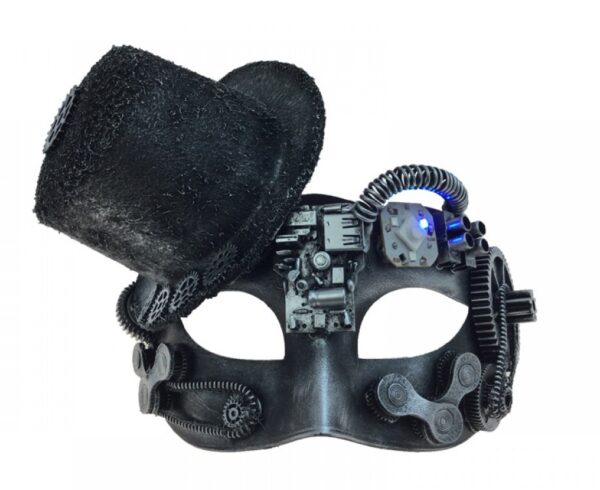 Steampunk Silver Mask with Lights