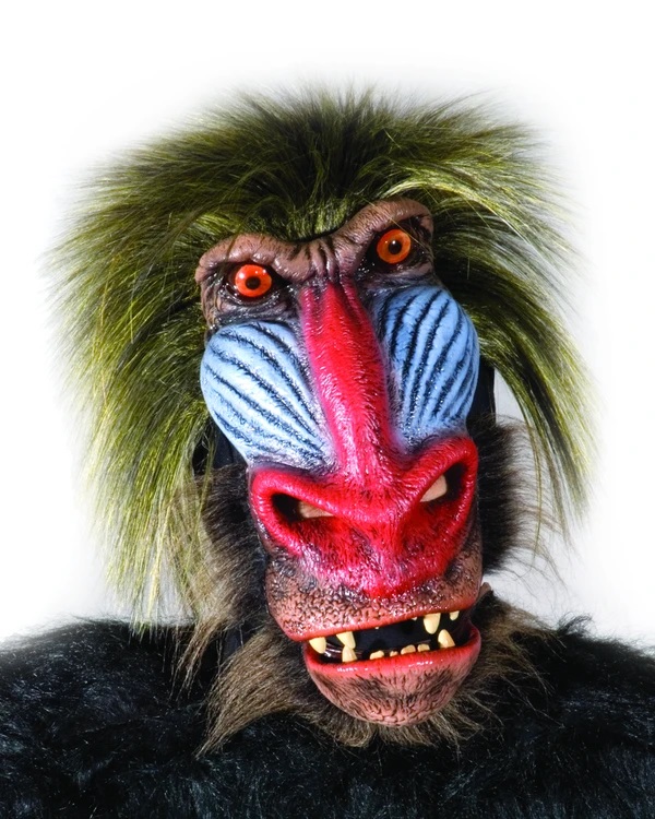 Baboon Mask Latex Face Mask with Moving Mouth