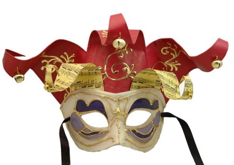 Jester Paper Mache Masquerde Mask