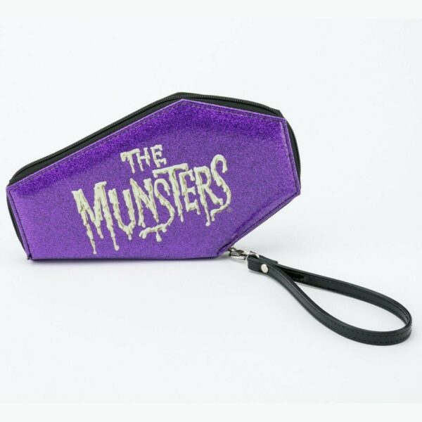 Munsters Family Purple Glitter Coffin Wallet