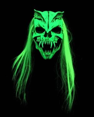 UV Nuclear Option (Green Glow) Demon Latex Mask