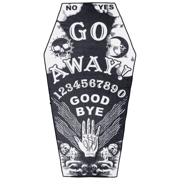 Go Away Ouija Coffin Beach Towel