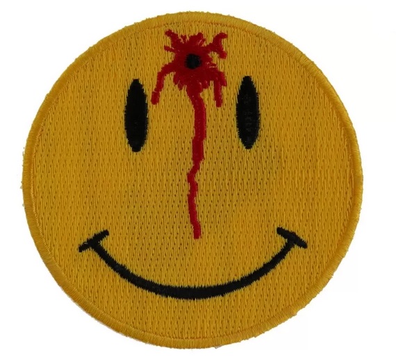 Shot Smiley Iron On Patch