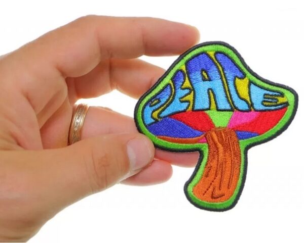 Peace Mushroom Iron On Patch