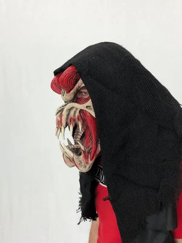Predator Red Adult Latex Mask