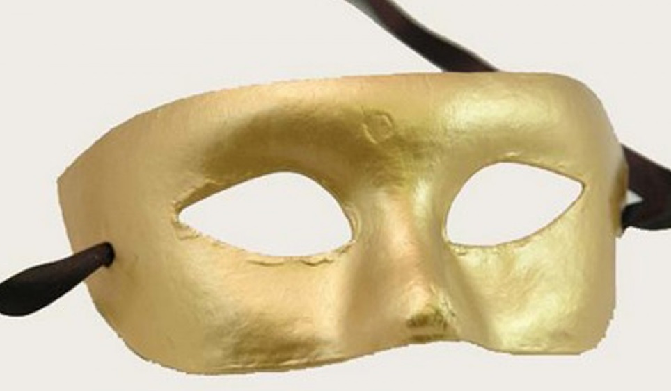 Gold Papier Mache Masquerade Mask