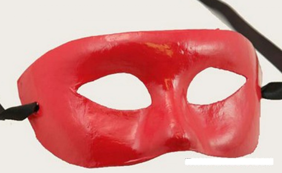 Red Papier Mache Masquerade Mask
