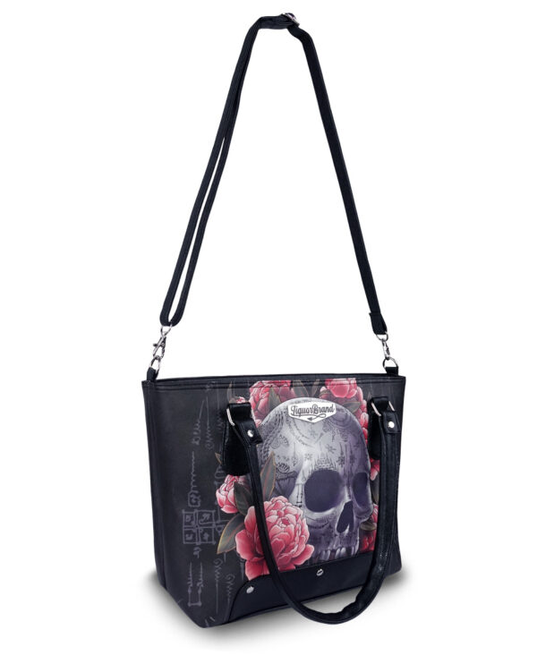 Sak Yant Skull Shoulder Tote Bag Purse