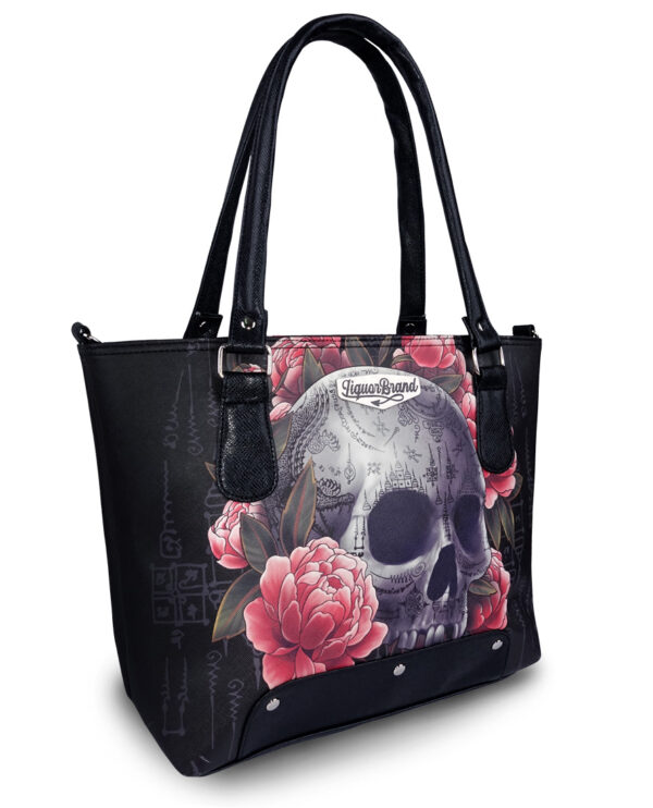 Sak Yant Skull Shoulder Tote Bag Purse