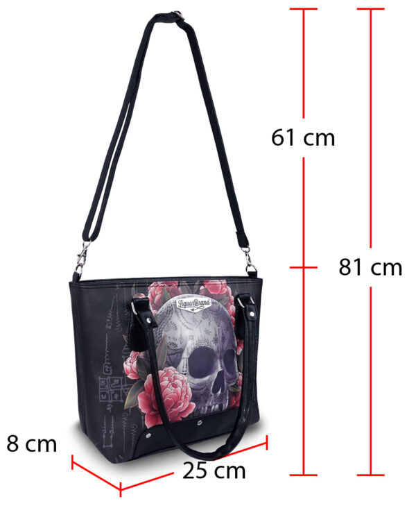 Sak Yant Skull Shoulder Tote Bag Purse