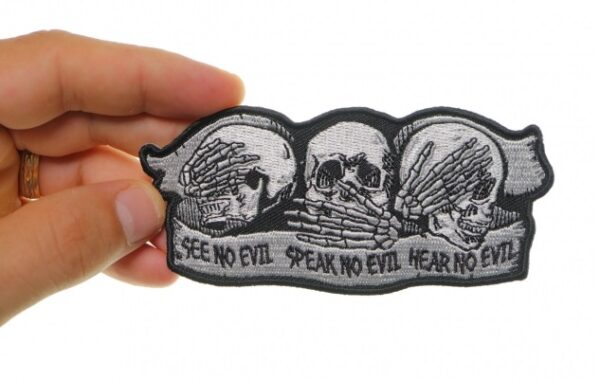 See no Evil Speak No Evil Hear No Evil Skull Patch