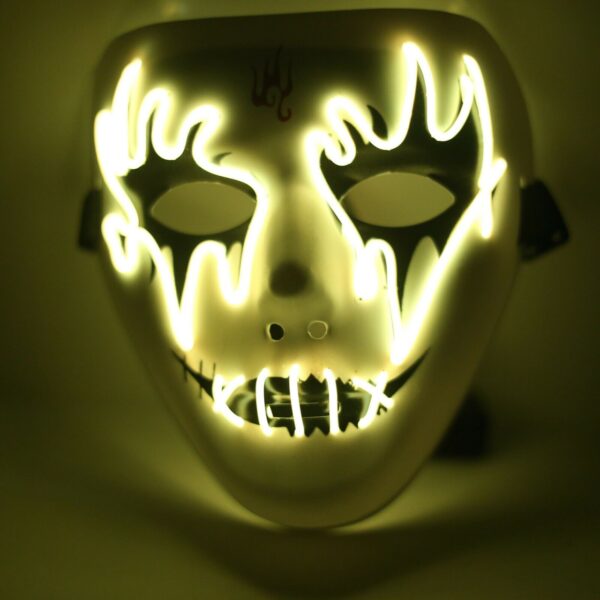 Yellow LED Light Up Mask