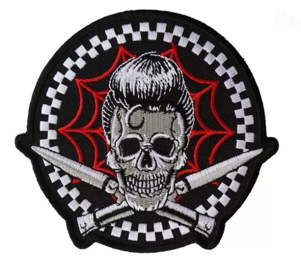 Switchblades Billy Skull Spider Web Patch