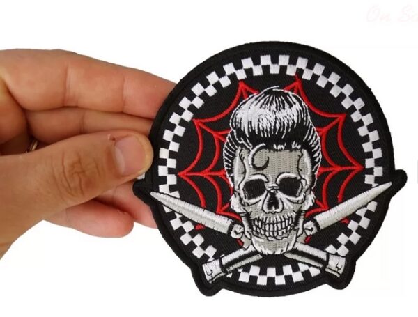 Switchblades Billy Skull Spider Web Patch